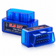 Автосканер ELM327 v1.5 OBD2 Bluetooth 1-платний, синій 77450 - изображение 1