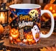 Чашка на Хелловін Halloween 330 мл Chaban_Souvenir — керамічна кружка з принтом відьма, гарбуз, привид, подарунок дівчині та хлопцю WH041 - зображення 2