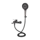 Смеситель для ванны Qtap Slavonice с душевым гарнитуром QTSLV259GMB48035 Gunmetal Black PVD графит - изображение 1