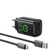 Сетевое зарядное устройство комплект BAVIN PC2196Y-С PD 25W Type-C/USB-A + кабель Type-C/USB-A 18W Black - изображение 1