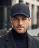 Мужская Зимняя Бейсболка Armani из Шерсти с Ушами (Темно-Серая с Синим Козырьком) размер M (58-59 см) - изображение 8