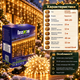 Гирлянда Izoxis 26710 300 LED 15 м теплый белый цвет 8 режимов IP44 Светодиодный занавес сосульки новогодняя уличная для окон фасада балкона с мерцанием - изображение 2