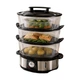 Пароварка електрична побутова 3-ярусна T.K.Line TK00269 потужністю 2000W об'ємом 12л Inox - зображення 2