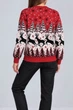 Свитер женский новогодний красный с узором. L-XL (407766) - изображение 4