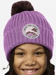 Детская зимняя шапка-бини Jack Wolfskin Pompom Badge Beanie K 1911751_H0133 M 51-53 Фиолетовая (4064886746328) - изображение 2