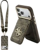 Etui na smartfon Apple iPhone 18 Pro/17 Pro Guess 4G z portfelem i smyczą Magsafe Brown (GUBPHUP18LP4SM44CW) - obraz 1