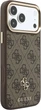 Etui na smartfon Apple iPhone 18 Pro Max/17 Pro Max Guess 4G z portfelem i smyczą Magsafe Brown (GUBPHUP18XP4SM44CW) - obraz 4