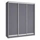 Шкаф-купе трехдверный MebelStar Стандарт AL 3ДСП 190x60x240 см Антрацит (MBS-1486) - изображение 3