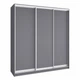 Шкаф-купе трехдверный MebelStar Стандарт AL 3ДСП 200x60x240 см Антрацит (MBS-1487) - изображение 3
