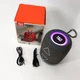 Портативна колонка TG655 5W з RGB-підсвіткою і ремінцем, гучна блютуз-колонка. Колір: сірий - зображення 2