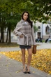 Вовняне пальто з норковим хутром і поясом, довгий рукав для жінок Bella Bicchi (світло-бежевий, M), 134930, 134921 - зображення 3