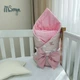 Плед-конверт с одеялом Minky косичка Бабочки Маленька Соня 80х100 см розовый - изображение 2