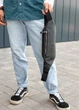 Сумка-бананка через плече Sambag Holster MSH екошкіра чорна з перфорацією 36х14х4 см - зображення 4