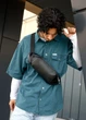 Сумка-бананка через плече Sambag Holster MSH екошкіра чорна з перфорацією 36х14х4 см - зображення 7