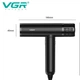 Фен VGR V-427 Black потужністю 1900 Вт з функцією іонізації двома концентраторами та дифузором для укладання волосся 10664 - зображення 7
