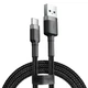 Кабель Baseus Cafule USB to Type-C 60W 3A 1m Black-grey CATKLF-BG1 - зображення 1