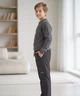 Зимові підліткові штани для хлопчика Comfort на шнурку 071111 сірі 140 см - зображення 2