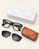 Розумні окуляри Smart Glasses AI з камерою, Bluetooth, мікрофоном і 2 парами лінз, чорні - зображення 1