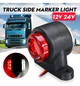 Габаритні вогні LED для вантажівок Ріжки 12/24V 6+6LED прямий міні 5x5,5 см Червоний-Білий 1 шт MRT-301 (Л-011) - изображение 3