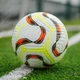 Футбольный мяч в стиле Найк Premier League Английская Премьер-лига Салатово-оранжевый Код: 0017-5 - изображение 3