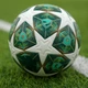Футбольный мяч в стиле Адидас Champions League Лига Чемпионов Бирюзово-золотой Код: 0004-5 - изображение 1