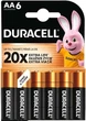 Комплект пальчикових батарейок Duracell Basic AA 6 шт LR6 MN1500 1.5 В Alkaline для побутових пристроїв - зображення 6