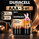 Щелочные батарейки DURACELL Basic AAA 5 шт, 1,5 В Alkaline с защитой от протекания - изображение 1