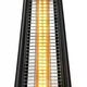 Газовый уличный обогреватель 13 кВт Gordon 227 см с эффектом пламени и защитной решеткой, Черный - изображение 4