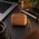 Чехол Grain Leather Case противоударный для AirPods Pro 3 натуральная кожа коричневый Saddle Brown SR-547 - изображение 3