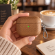 Чехол Grain Leather Case противоударный для AirPods Pro 3 натуральная кожа коричневый Saddle Brown SR-547 - изображение 4