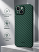 Чехол K-Doo Air Carbon ультратонкий силиконовый противоударный для iPhone 15 с MagSafe защита камеры Green SR-547 - изображение 1