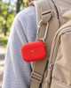 Чехол силиконовый противоударный для AirPods 4 с микрофиброй красный SR-547 - изображение 7