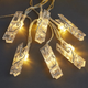Гирлянда с прищепками для фото 4,5 м × 20 LED USB теплый белый - изображение 1