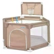 Дитячий манеж Bambi MR 1340-BG (баскетбольне кільце, на застібці, дві ручки) бежевий - изображение 1