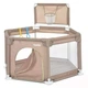 Дитячий манеж Bambi MR 1340-BG (баскетбольне кільце, на застібці, дві ручки) бежевий - изображение 3