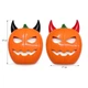 Маска карнавальная Тыква с рожками на Хэллоуин Halloween - изображение 2
