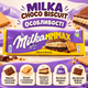 Шоколад молочный Milka Choco Biscuit с бисквитом хрустящей начинкой большая десертная плитка для чая кофе и сладкого перекуса 300 г - изображение 2