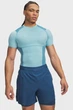 Чоловіча блакитна футболка UA HG Elite Comp SS-BLU Under Armour L 6015382-425 - зображення 1