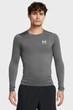 Чоловічий сірий лонгслів UA HG Armour Comp LS Under Armour 3XL 1361524-025 - зображення 1