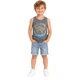 Майка дитяча Billabong сіра бавовняна з принтом тигра в стилі skate-casual 128 - изображение 1