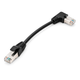 Патч-корд литий FTP, RJ45(прямий/кутовий), екранований, FTP5e 0.132m, patch D=4.9mm AWG28 1x90° CU, DC2-12 V, чорний, Q200 - изображение 2