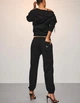 Костюм Victoria's Secret Iconic Fleece Relaxed L чорний - изображение 8