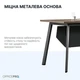 Стіл з тумбою OfficePro PG-F20B-16B медовий дуб темно-сірий стільниця 160×75×2,5 ДСП з меламіном сталеві ніжки висувні шухляди (PG-F20B-16B) - зображення 8