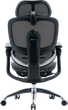Кресло офисное эргономичное Sihoo DORO C300 PRO V2 Black сетчатое 8D подлокотники 3D подголовник поясничная поддержка газлифт 4 класс алюминиевая основа до 150 кг рост до 190 см (C300-PRO-V2-B101) - изображение 2