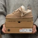 Угги жіночі Lowmel Sneaker Platform Beige натуральна замша та овчина 38р бежевий - изображение 2
