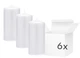 Zestaw świec PartyDeco matowe 12 x 6 cm 6 szt. Białe (ZES5902230730878) - obraz 1