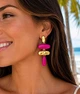 Женские сережки Фрагменты jewelry Малиновые - изображение 2
