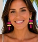 Женские сережки Фрагменты jewelry Малиновые - изображение 4