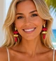 Жіночі сережки Фрагменти jewelry Червоні - зображення 4