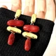 Жіночі сережки Фрагменти jewelry Червоні - зображення 7